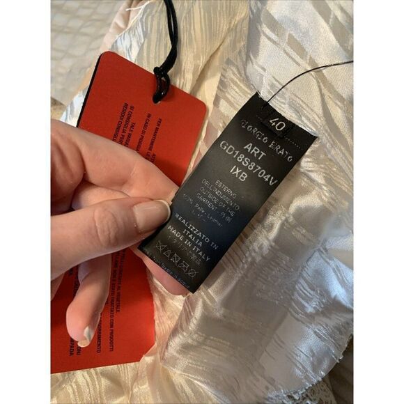 Giorgio Brato Authentic New Gold Metallic Motorcycle Biker Jacket 40 Small Italy - Picture 9 of 11